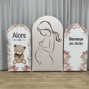 Location Support X3  + Toile de Fond  BABY SHOWER