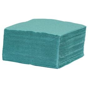 Serviette jetable  uni bleu émeraude x40