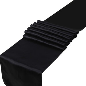 Chemin de Table en Satin   Noir 30cm x 275cm (Achat)