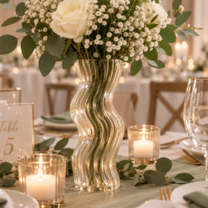 Vases, supports à gâteaux et à champagne