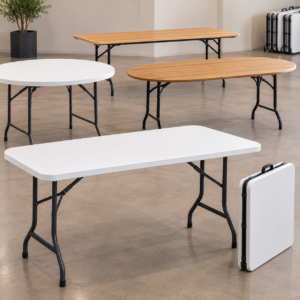 Location de tables : rondes, rectangles, ovales, en bois