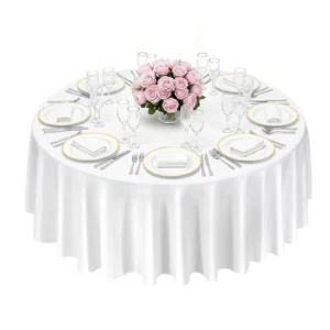 Nappe ronde unie blanche 3 m  ( achat )
